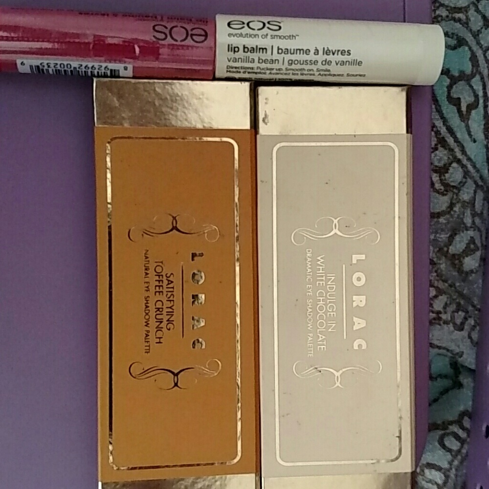 Lorac bundle and 2 unopened EOS chapsticks